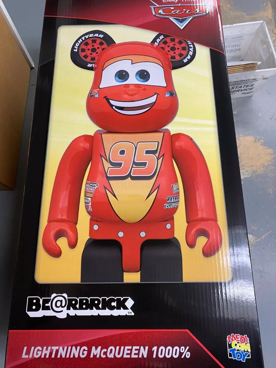 Medicomtoys BE@RBRICK CARS LIGHTNING MCQUEEN 1000 Bearbrick BRAND NEW #sjun23-10