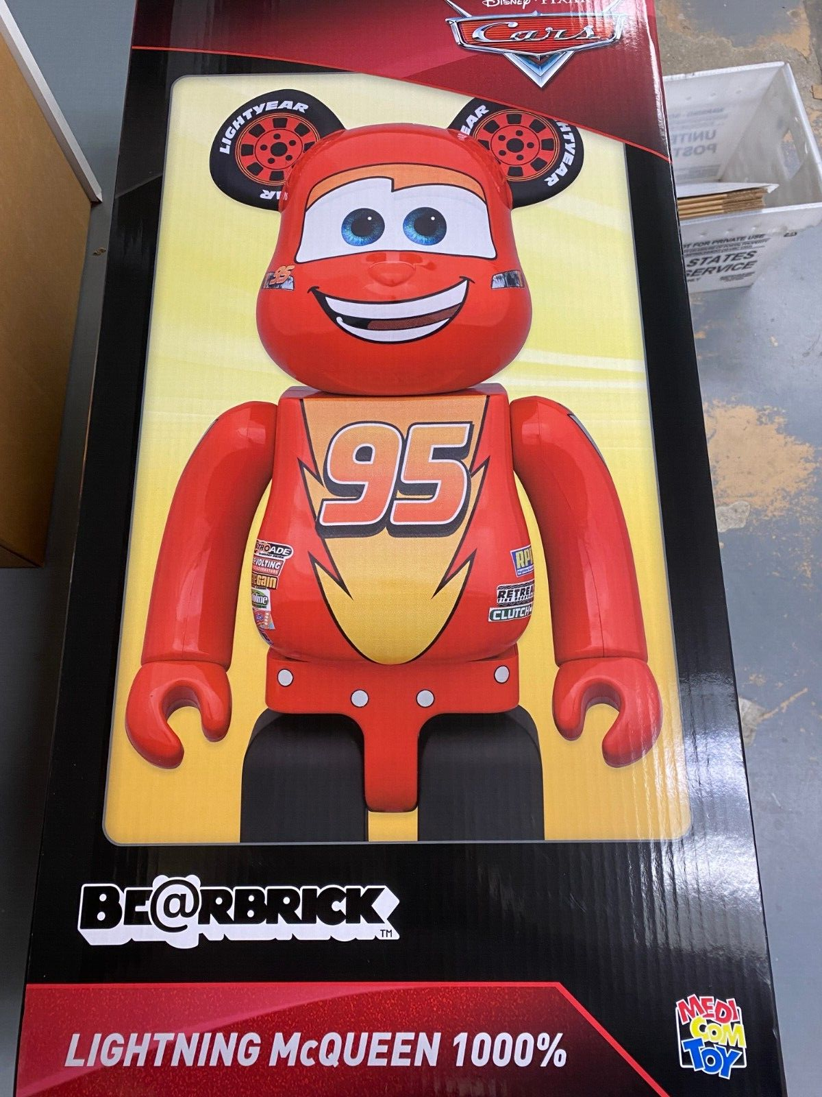 Bearbrick x Disney Pixar Lightning McQueen 1000% Red - US