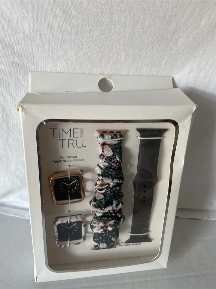 NIB Apple Watch Bands 38/40mm 2 watch straps, 2 case covers Pink Floral GIFT - Image 4 of 4