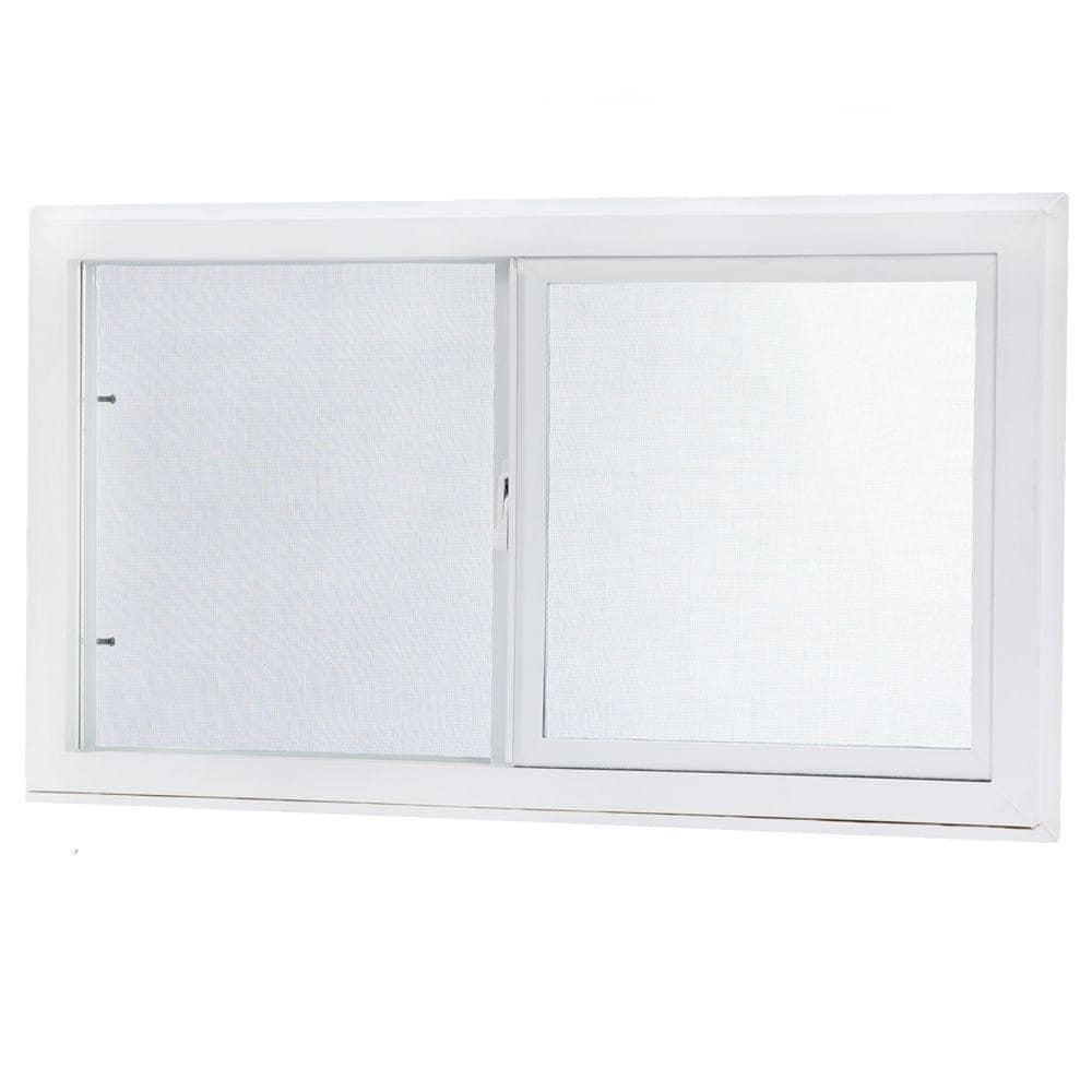 31.75 in. x 13.75 in. Left-Hand Single Sliding Vinyl Window with