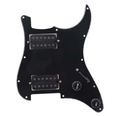 Black HH Loaded Pickguard Humbucker Neck Bridge Pickup for Stratocaster Strat ST
