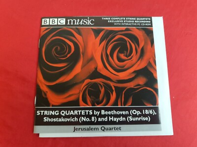 String Quartets Beethoven Op. 18/6 Shostakovich No.8 Haydn Sunrise Jerusalem CD