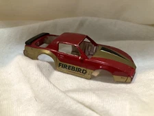 Tyco HO Slot Car Pontiac Firebird Red Gold Black RARE RUNS 
