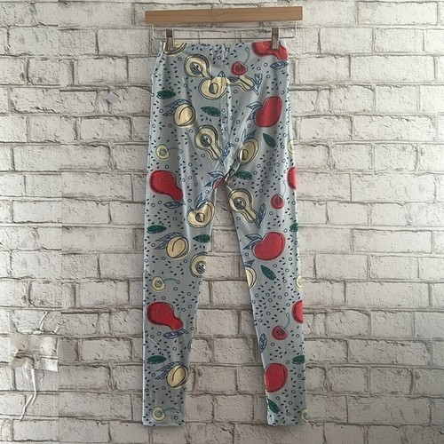 ¡¡¡NUEVO!!! Leggings Abstractos Fruta Bebé Fondo Azul Talla OS LuLaRoe Talla Única - Imagen 3 de 11