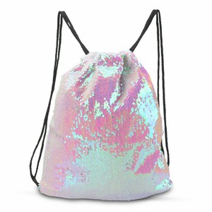 drawstring sequin backpack