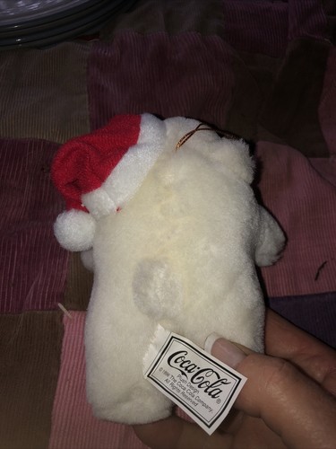 Coca Cola License Bear Holding Coke Bottle Plush Stuffed 5” 1996 - Picture 4 of 5