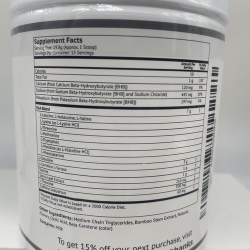 VitaMonk Keto Pre Workout Supplement Sugar Free 15 Servings BB Date 8/25 NEW - Picture 2 of 4