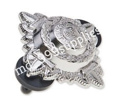 2x Female Police Inspector Pips Bath Stars METAL Epaulettes Chrome insignia Cop