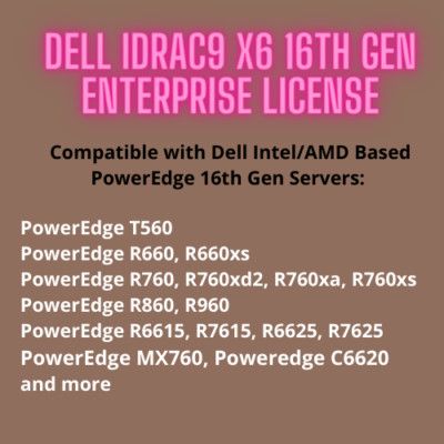 Dell iDRAC9 X6 16G Enterprise License for PowerEdge R760/R660
