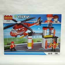 COGO COSTRUZIONI 4127 CITY Elicottero pompieri e casa in fiamme Pz 270 [DL1-002]