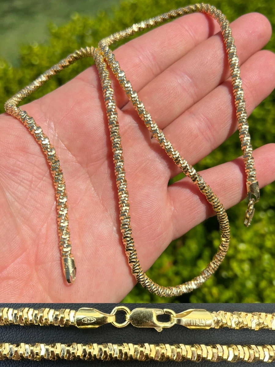 4mm Two-Tone Gold & Silver Rope Chain Necklace