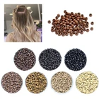 Silicone Lined Nano Rings Micro Beads Hair Extensions 50/100/200/300/400/1000 UK