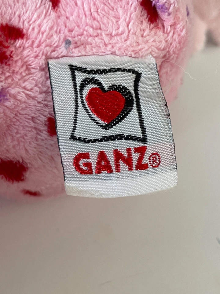 GANZ Webkinz  Plush Love Monkey  11"  Stuffed Pink Red & Purple Hearts No Code - Image 4 of 4