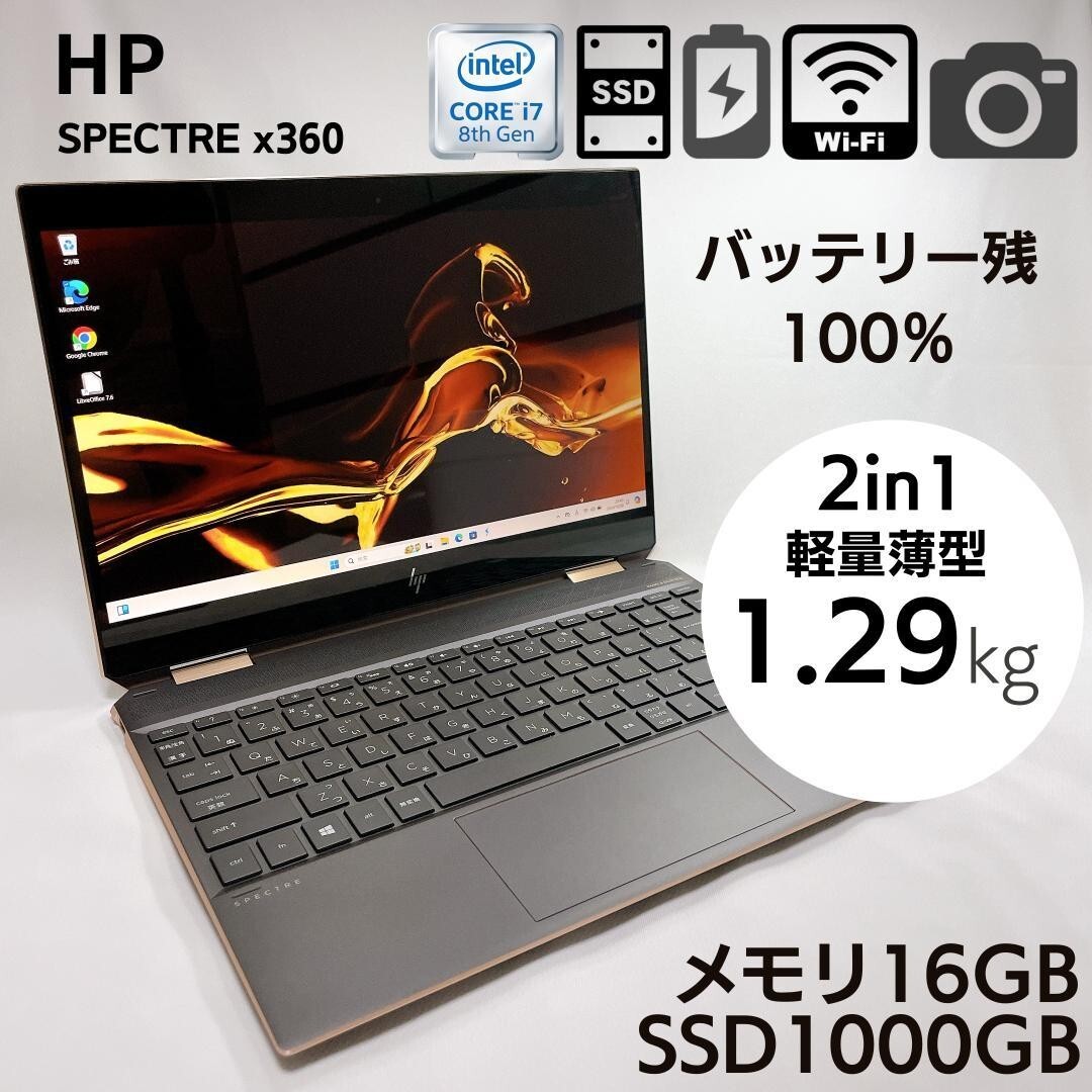 hp spectre x360 16GB SSD1TB_513r Core i7-8565U Notebook PC Home