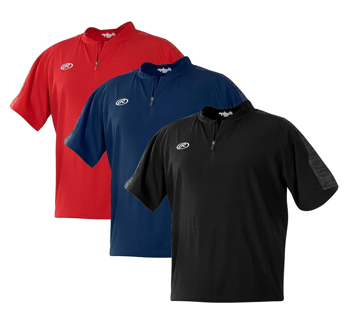Rawlings Launch Short Sleeve Youth Boy s Cage Batting Practice Jacket