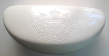 Juicy Couture Large White Hard Clam-shell Sunglasses Case Limited Edition 6.5"