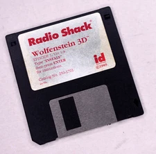 1993 ID Software Radio Shack Wolfenstein 3D Episode 1, Ver 1.4  Floppy Disk