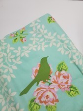 Heather Bailey Fabric Up Parasol Birds Floral Green Pink Sew Quilt FAT QUARTER