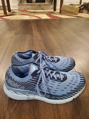 Womens Hoka One One Clifton 5 Knit blue running walking shoes sz 10 - Picture 3 of 9