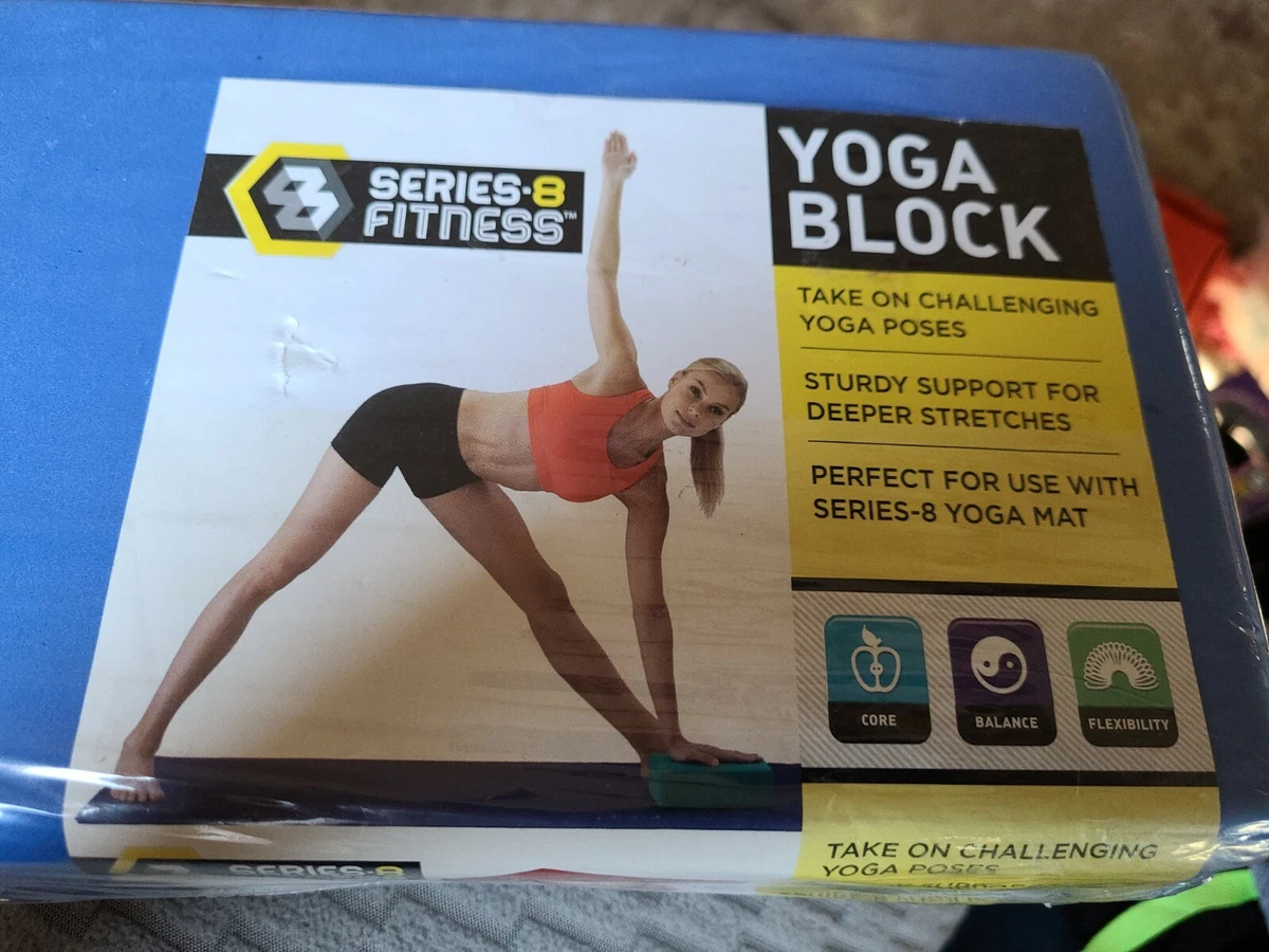 Series - 8 Fitness Blue Yoga Block 9 x 6 x 3 Brand New Sealed Free  Shipping