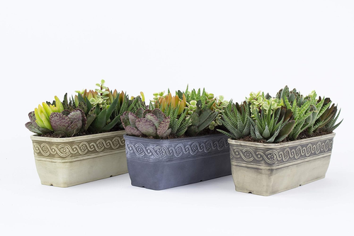 Classic Home and Garden 9410-060 Corinthian Trough Planter, 10", Cast Concrete - Picture 2 of 12