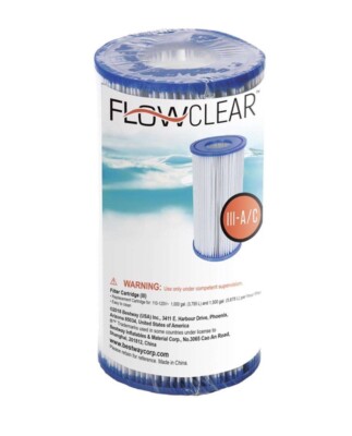 FlowClear Swimming Pool Filter Replacement Cartridge Type III A or C. 6-Pack