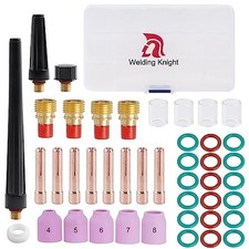 43Pcs TIG Welding Torch Stubby Gas Lens 10 Glass Cup 43Pcs 10Cup WP-9/20/25 