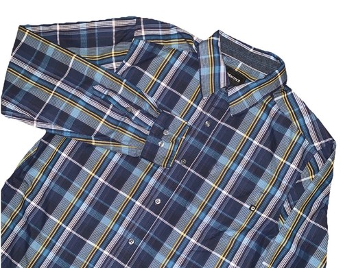 Marmot, Marmot Shirt Mens Medium Blue Plaid Button Up Long Sleeve Casual Outdoor Logo
