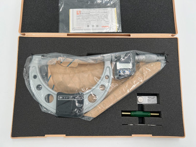 *NEW* MITUTOYO 342-354 3-4'' DIGIMATIC POINT MICROMETER SPC OUTPUT CARBIDE TIPS