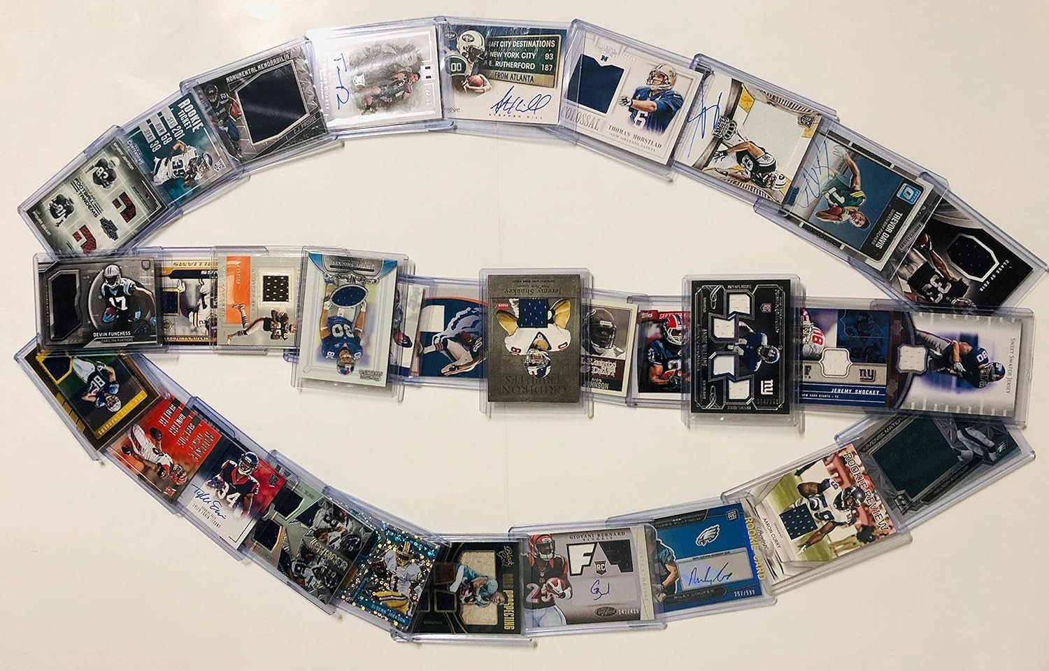 NFL Football Card Relic Autograph Lot 10 Game Used Jersey Fan Collector view 5
