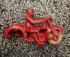 HUBLEY cast iron MOTORCYCLE COP toy circa 1930's Small Size 3"