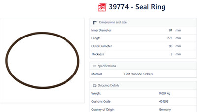 Volvo O-Ring 967344 FEBI MADE IN GERMANY