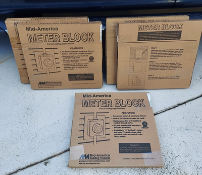 #ad Mid America MountMaster Meter Block 15.5” X 16.5” Bright White 201 Paintable $99.00