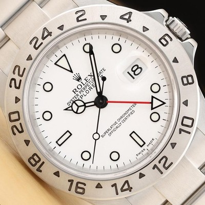 2006 PAPER ROLEX EXPLORER II 16570T NO HOLES 40MM GMT POLAR WHITE STEEL WATCH