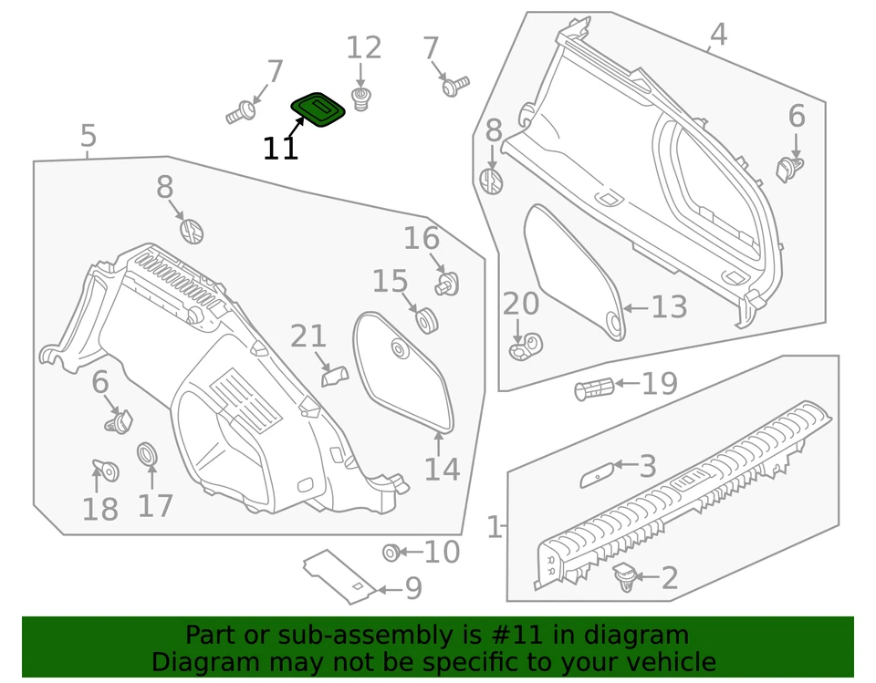 Genuine Audi Tie Down Hook 1K0-864-203-C-2ZZ - Image 2 of 3