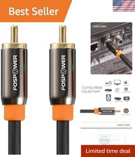Color-Coded 6ft RCA Male Digital Audio Cable for Easy Connections - Gold Plated