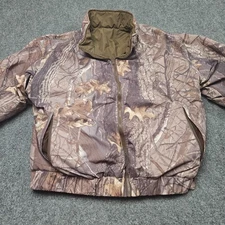 Realtree Camo Hunting Jacket XL Brown Green Insulated Zip Up Outdoor Workwear