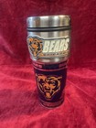 CHICAGO BEARS TRAVEL COFFEE MUG. Ex Cond. Paint Pulled Off Minor. Seen In Pics