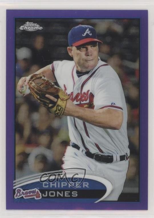 2012 Topps Chrome Retail Purple Refractor Chipper Jones #96 HOF nd3