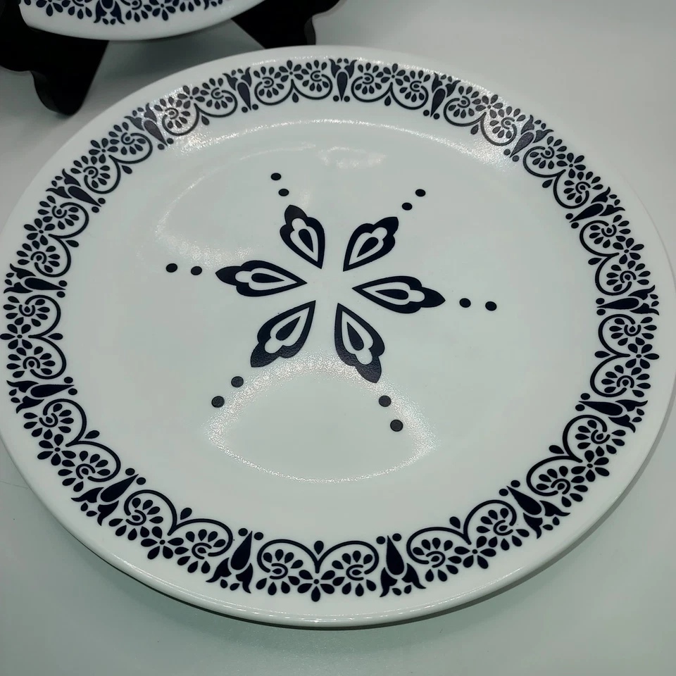 4 CORELLE Vitrelle FLORENTIA обед тарелки синий набор из 4 10,25" - Изображение 3 из 4