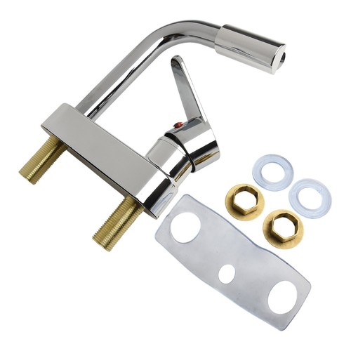 Robinet lavabo de salle de bain avec finition chrome et artisanat parfaitement q - Photo 5/12