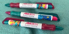 Lot Of 3 Vintage AMBIEN  Pharmaceutical Drug Rep Pens!   #9