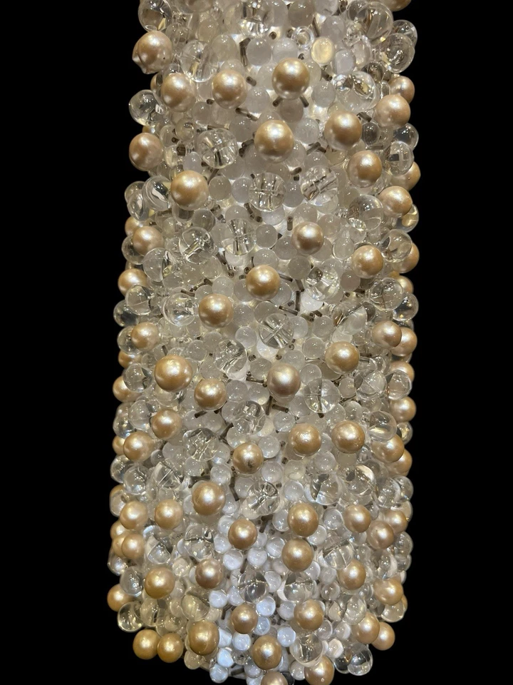 Árbol de Navidad Keller's 18" bola imitación perlas y cristales años 80 18"x6" Foto 3 de 4