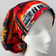 Firefighters Medical No Band Bouffant Scrub Cap Surgery Hat