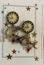 Lunch at the Ritz PARTY TIME Post Earring Set With Card