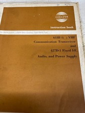 COLLINS 618F-1 VHF TRANSCEIVER + 427D-1 FIXED IF POWER SUPPLY  MANUAL