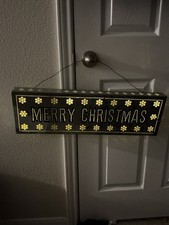 Vintage Lighted Merry Christmas Sign. Used. 26 x8