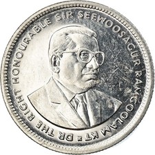 [#812060] Münze, Mauritius, 20 Cents, 1996, VZ, Nickel plated steel, KM:53