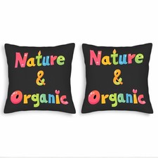 Colorful Nature Decorative Throw Pillow Covers - Set of 2 18x18in Cushion Cases