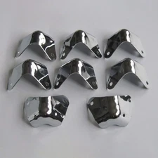 8pcs New Metal 2 Leg Guitar AMP Amplifier Cabinet Corners Protectors For Fender